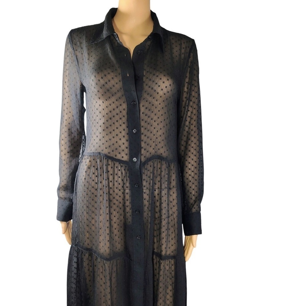 VENUS Black Sheer Long Sleeve Top NWOT multiple sizes